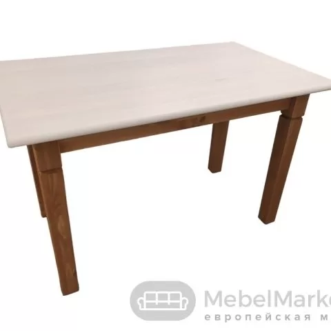 Стол обеденный Мадрид 120 массив сосны (бейц-масло/белый воск)