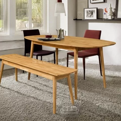 Скамья из массива дуба SKANDI 120