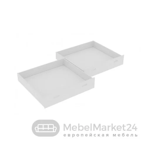 Комплект ящиков из массива сосны Амелия (белы воск)