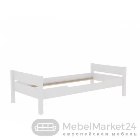 Кровать подростковая массив сосны Амелия (белый воск)