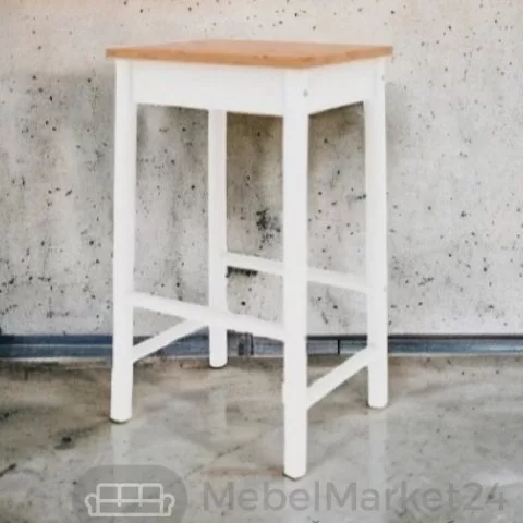 Стул барный Оскар массив сосны (белый воск/антик)