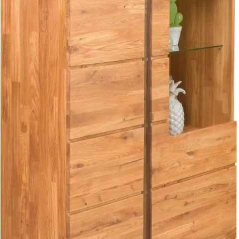 Шкаф с витриной LOGAN 1 из массива дуба