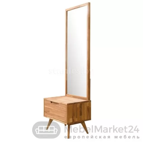 Тумба с зеркалом СКАНДИ 2 из массива дуба