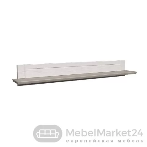 Полка навесная Форест массив сосны (белый воск/антрацит)