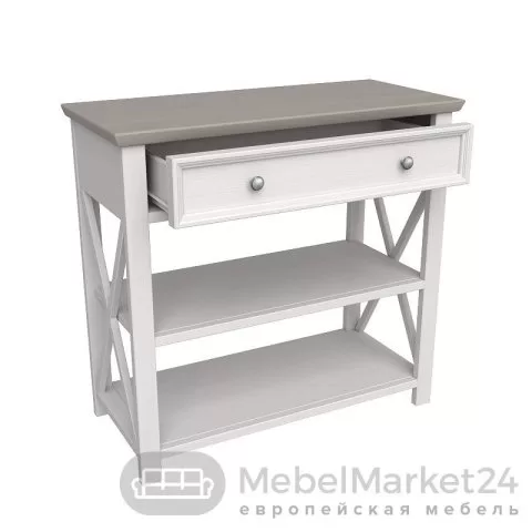 Консоль Форест (тумба01) массив сосны (белый воск/антрацит)