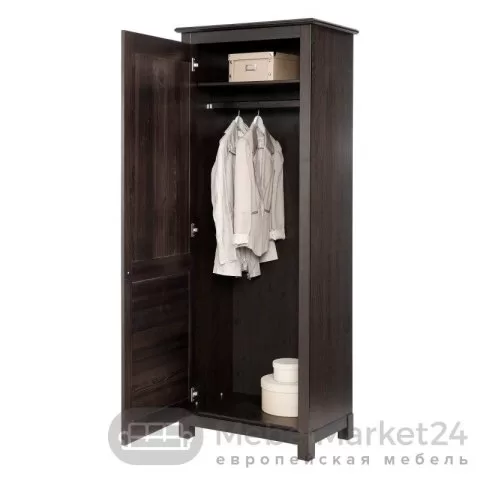 Шкаф для одежды 100 Рауна из массива сосны (колониал)