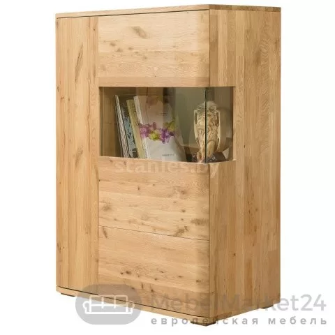 Шкаф с витриной MILTON 2 из массива дуба