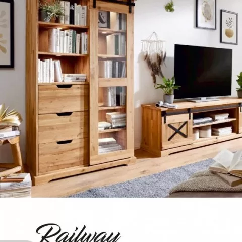 Тумба RAILWAY 3 из массива дуба