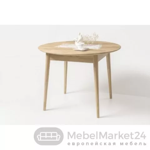 Стол обеденный круглый СКАНДИ 3 из массива дуба