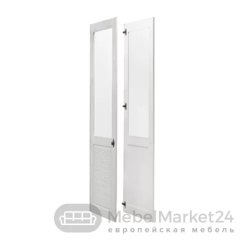 Комплект дверей к стеллажу Рауна 20 из массива сосны (белый воск)