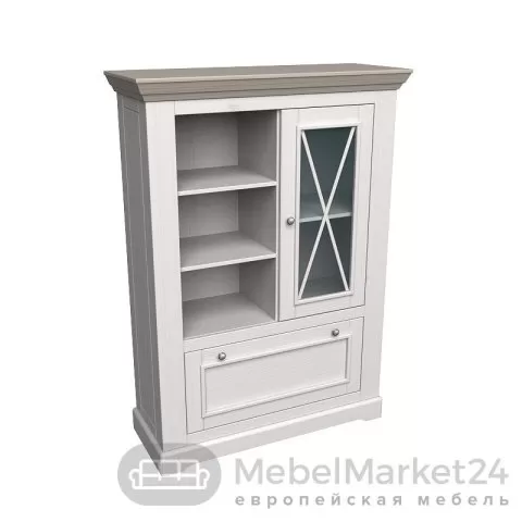 Тумба 101 Форест массив сосны (белый воск/антрацит)