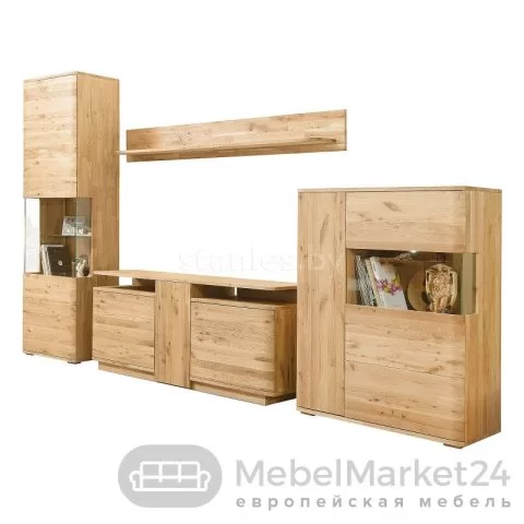 Шкаф с витриной MILTON 1 из массива дуба