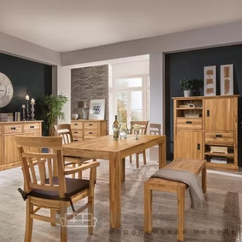 Стол обеденный 140/90 LEO П из массива дуба