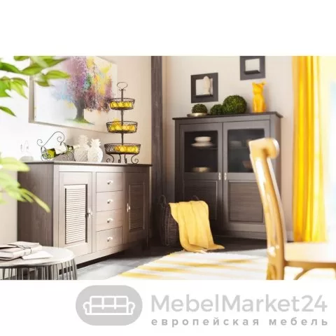 Шкаф для посуды 20 Рауна из массива сосны (колониал)