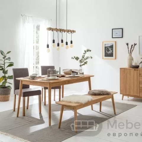 Стол обеденный раздвижной СКАНДИ 1R из массива дуба