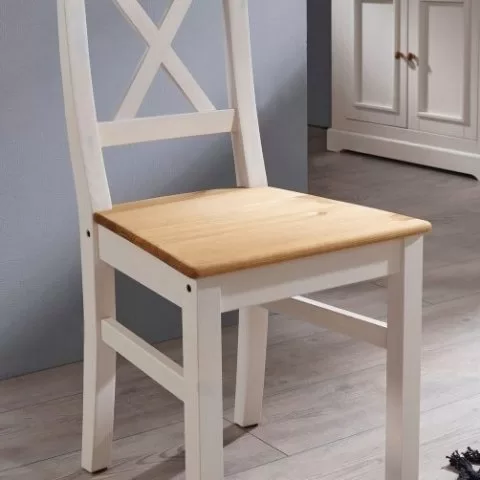 Стул Форест массив сосны (белый воск/антик)