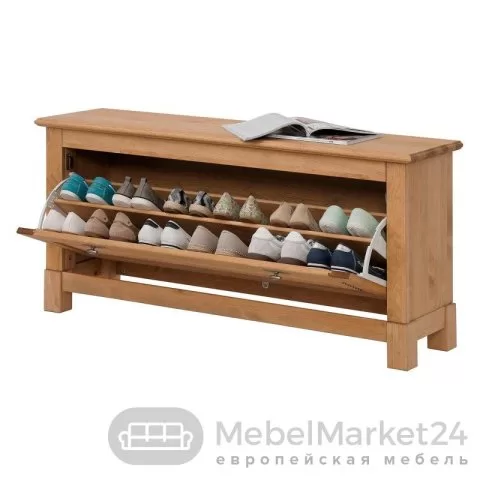 Тумба 01 Рауна для обуви из массива сосны (бейц масло)