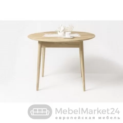 Стол обеденный круглый СКАНДИ 3 из массива дуба