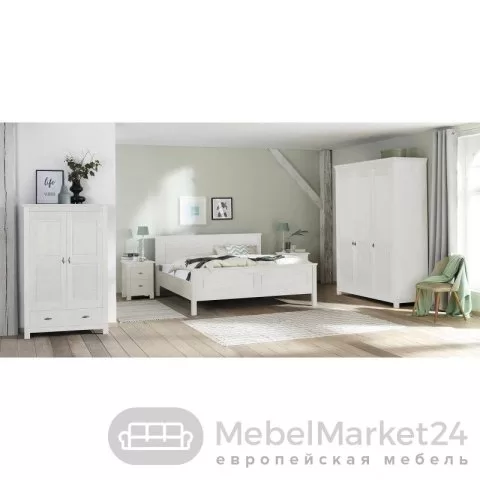 Тумба 02 Рауна из массива сосны (белый воск)