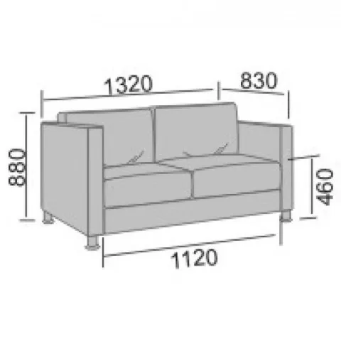 Диван офисный Дельта-2