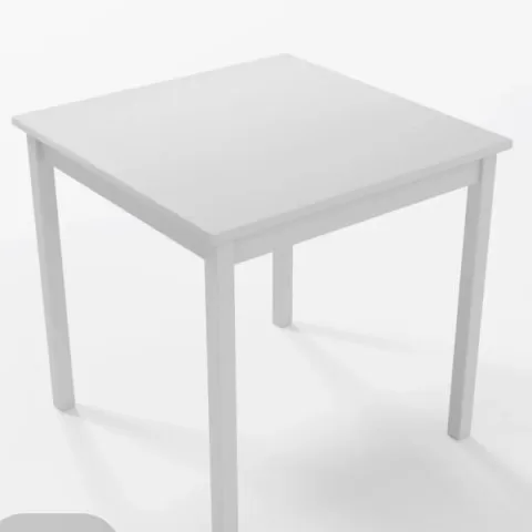 Стол обеденный Оскар 75 массив сосны (белый лак)