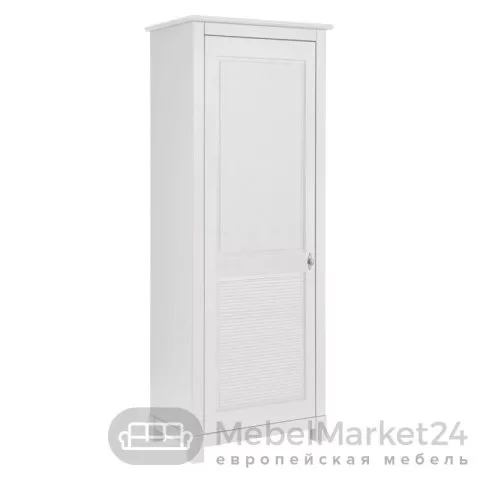 Шкаф для одежды 100 Рауна из массива сосны (белый воск)