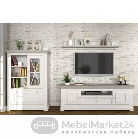 Тумба 101 Форест массив сосны (белый воск/антрацит)