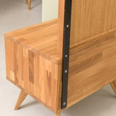 Тумба с зеркалом СКАНДИ 2 из массива дуба