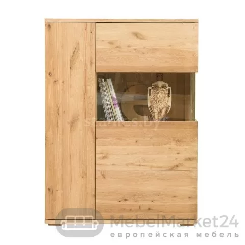 Шкаф с витриной MILTON 2 из массива дуба