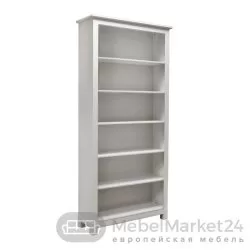 Стеллаж для книг Рауна 20 из массива сосны (белый воск)