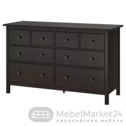 Комод Кантри 08 массив сосны (HEMNES) (черный)