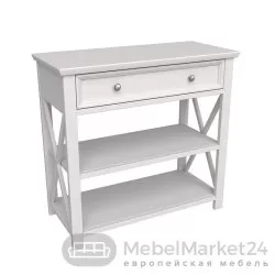 Консоль Форест (тумба01) массив сосны (белый воск/антрацит)