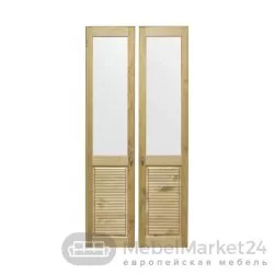 Комплект дверей к стеллажу Рауна 20 из массива сосны (бейц масло)