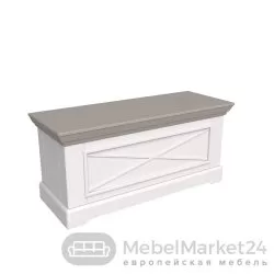 Сундук Форест массив сосны (белый воск/антрацит)