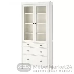 Шкаф для посуды/витрина 23 Кантри массив сосны (HEMNES)
