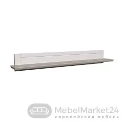 Полка навесная Форест массив сосны (белый воск/антрацит)