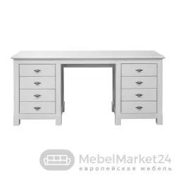 Стол письменный 08 Рауна массив сосны (белый воск)