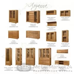 Шкаф-купе LAUSANNE 2 из массива дуба