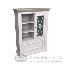 Тумба 101 Форест массив сосны (белый воск/антрацит)