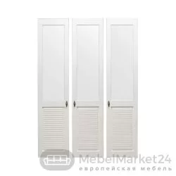 Комплект дверей к стеллажу Рауна 30 из массива сосны (белый воск)